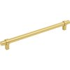 Jeffrey Alexander 224 mm Center-to-Center Brushed Gold Key Grande Cabinet Bar Pull 5224BG